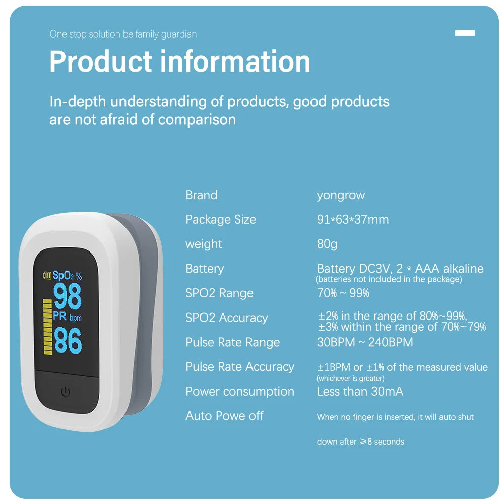 Yongrow OLED Finger Pulse Oximeter
