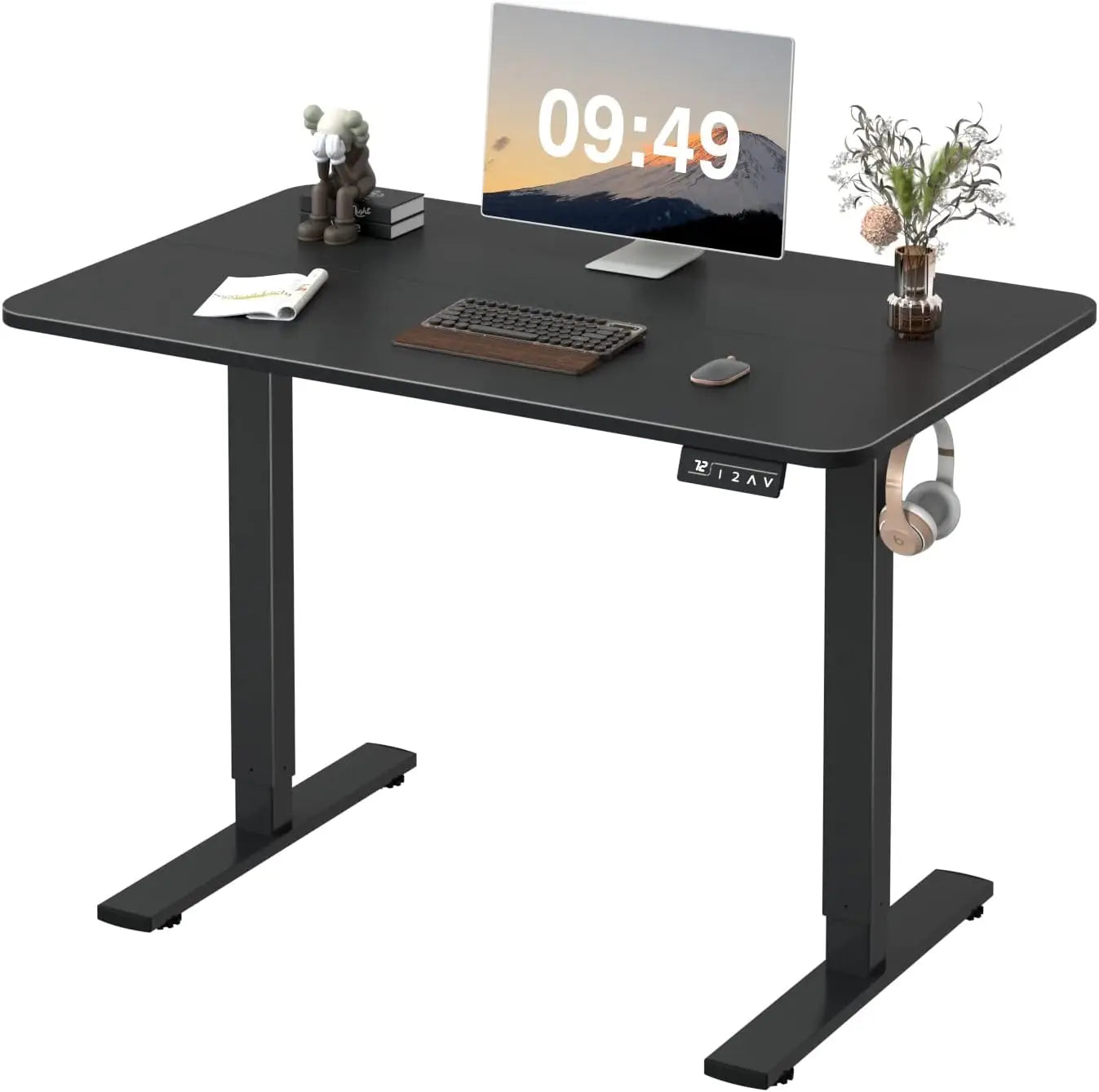 Electric Height Adjustable Standing Desk – 55" x 24", with Memory Presets