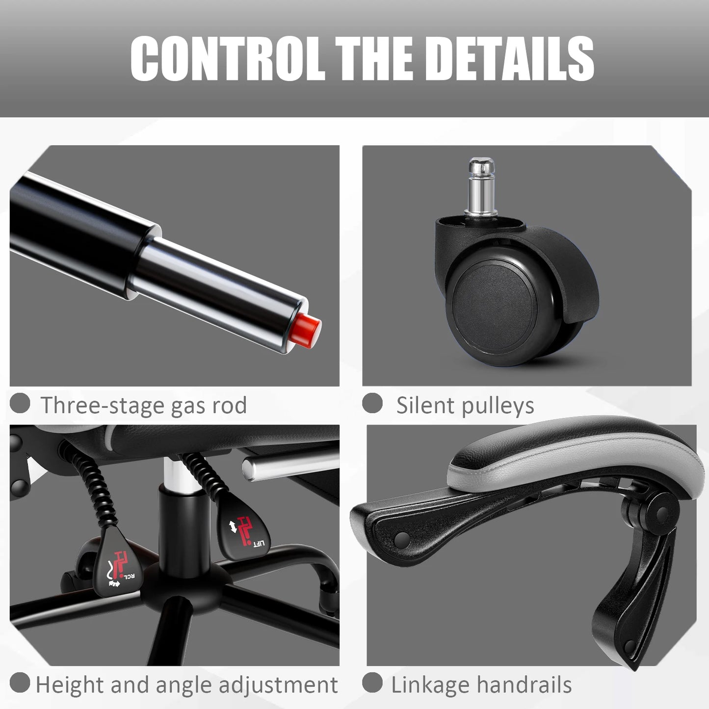 Ergonomic Gaming Chair with Footrest