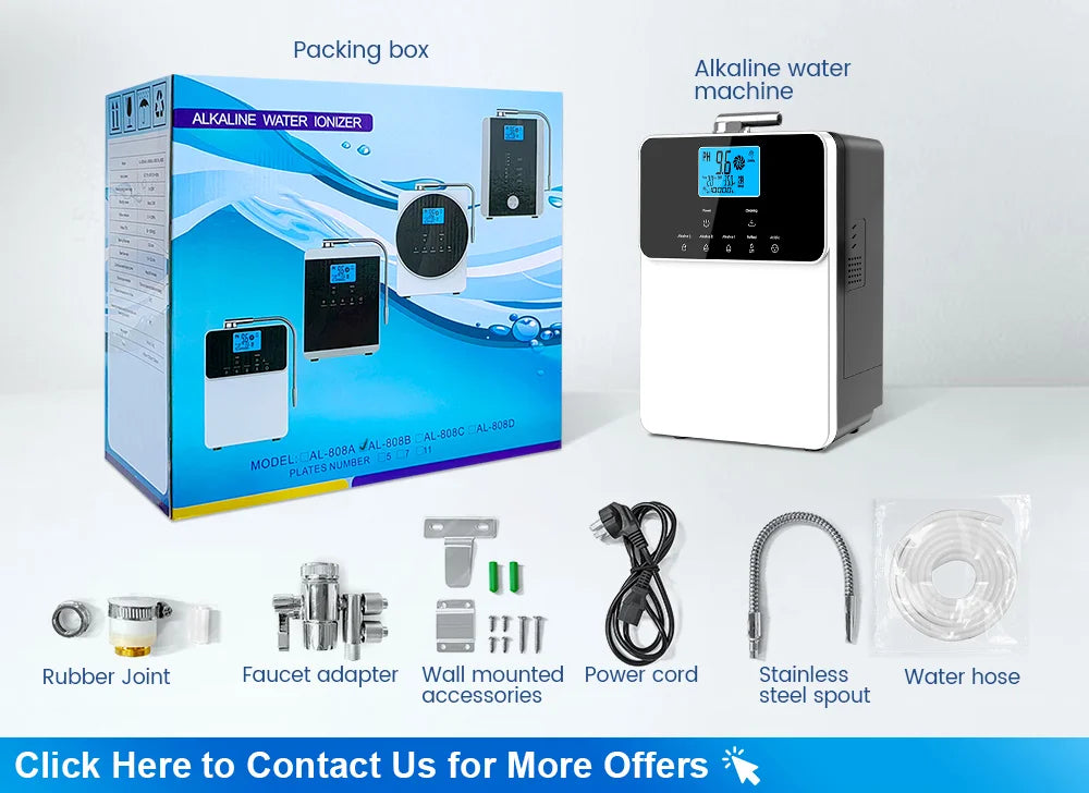 CAWOLO 11-Plate Alkaline Water Ionizer Machine (pH 4.5–10.5)