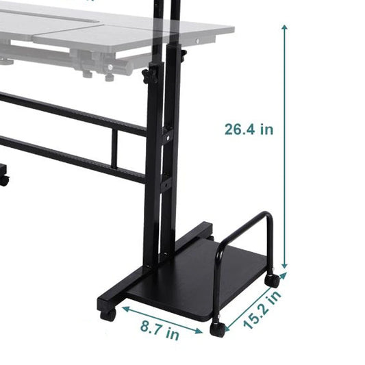 Mobile Standing Desk – Rolling Computer Workstation with Host Shelf