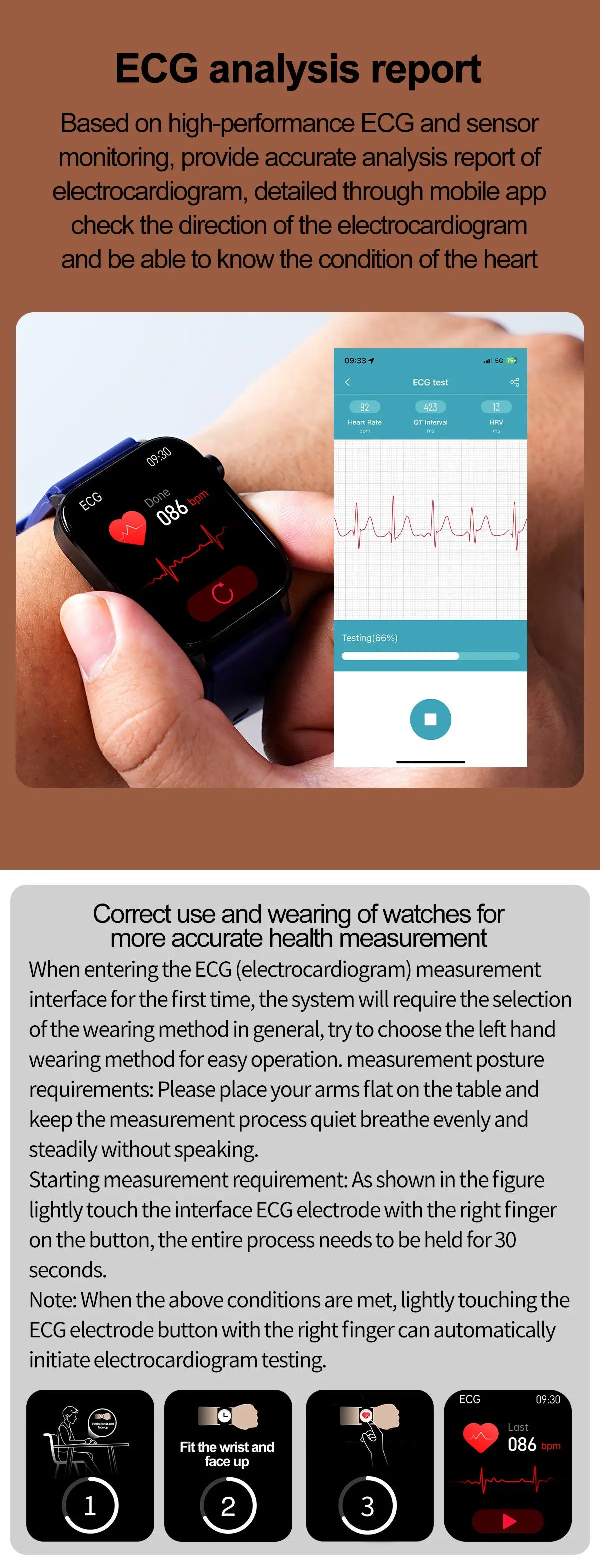 LIGE 2025 ECG+PPG Smart Watch – Health Monitor with Bluetooth Call