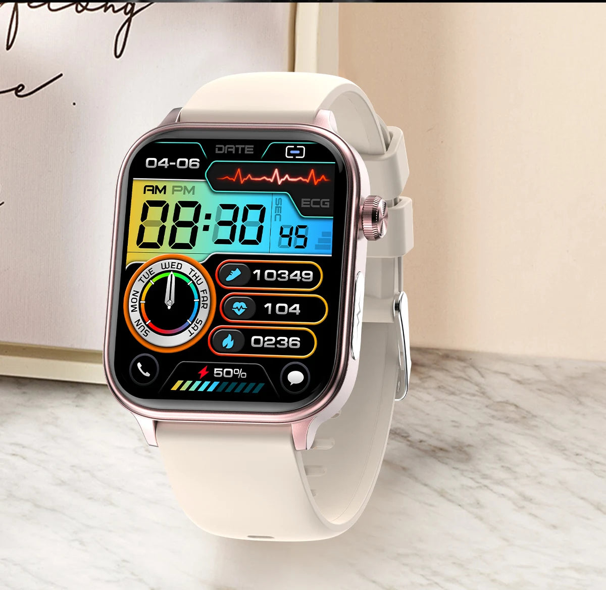 LIGE 2025 ECG+PPG Smart Watch – Health Monitor with Bluetooth Call