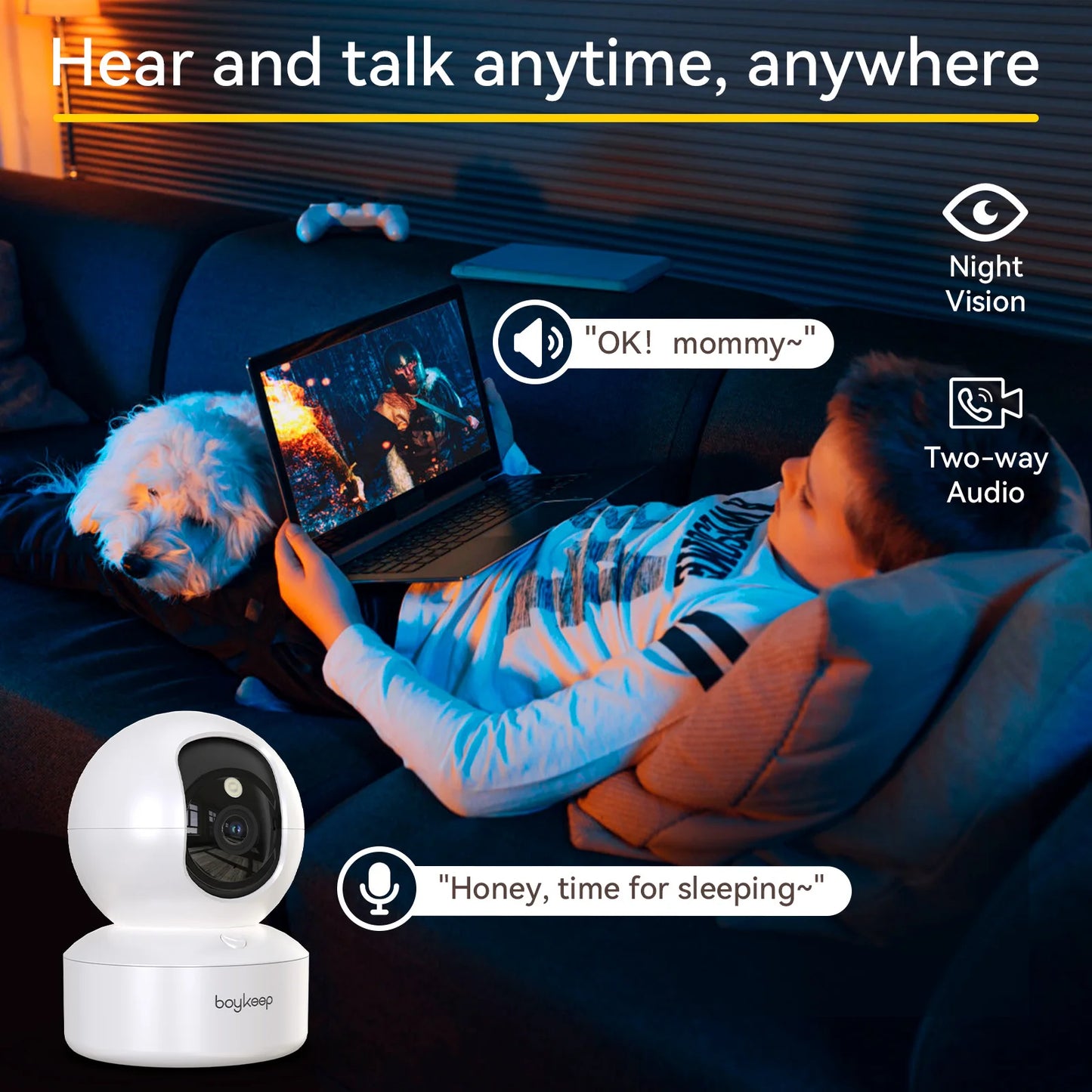 BoyKeep 3MP Smart WiFi Security Camera