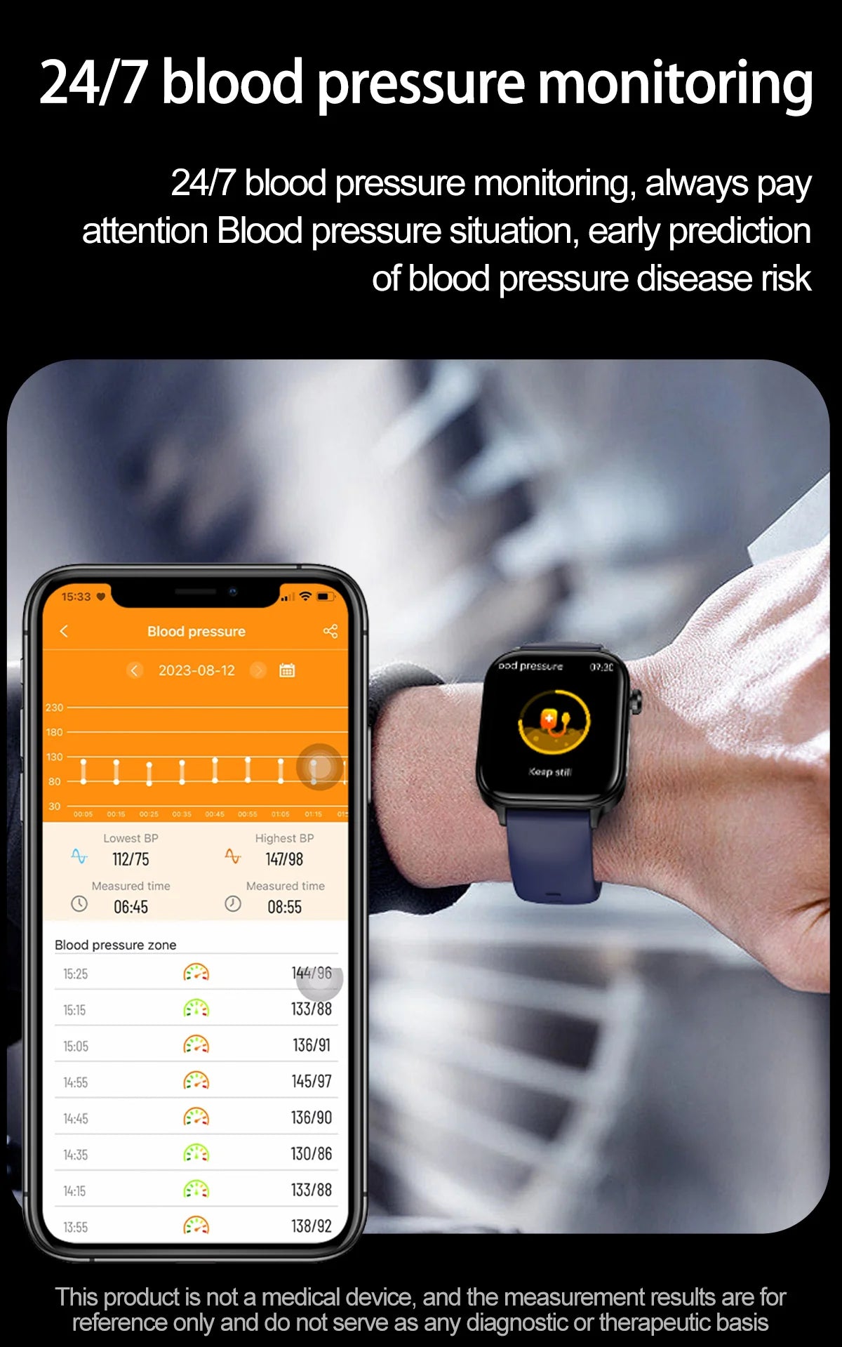 LIGE 2025 ECG+PPG Smart Watch – Health Monitor with Bluetooth Call