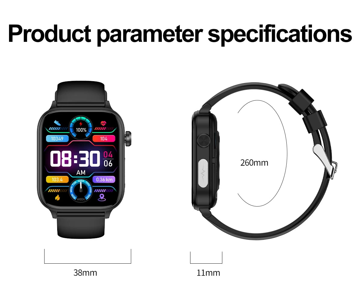 LIGE 2025 ECG+PPG Smart Watch – Health Monitor with Bluetooth Call