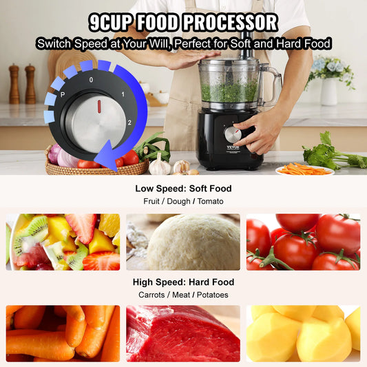 VEVOR 9-Cup Food Processor