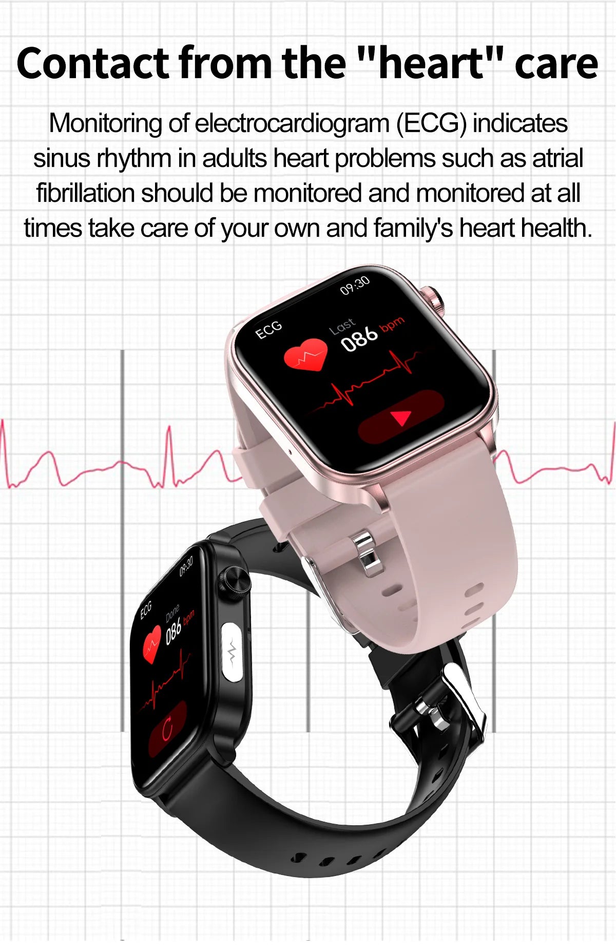 LIGE 2025 ECG+PPG Smart Watch – Health Monitor with Bluetooth Call