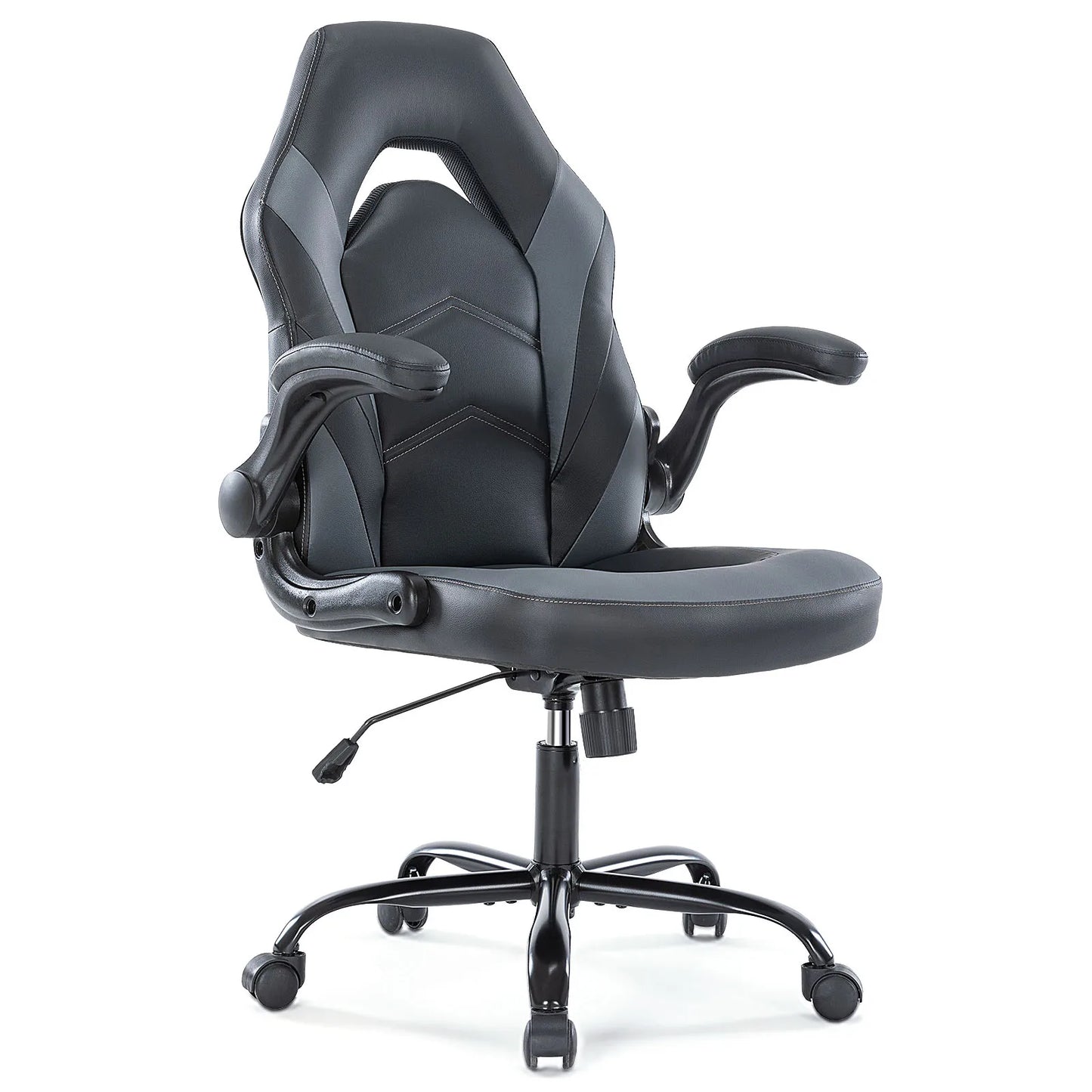 JHK Ergonomic PU Leather Gaming Chair with Flip-Up Armrests
