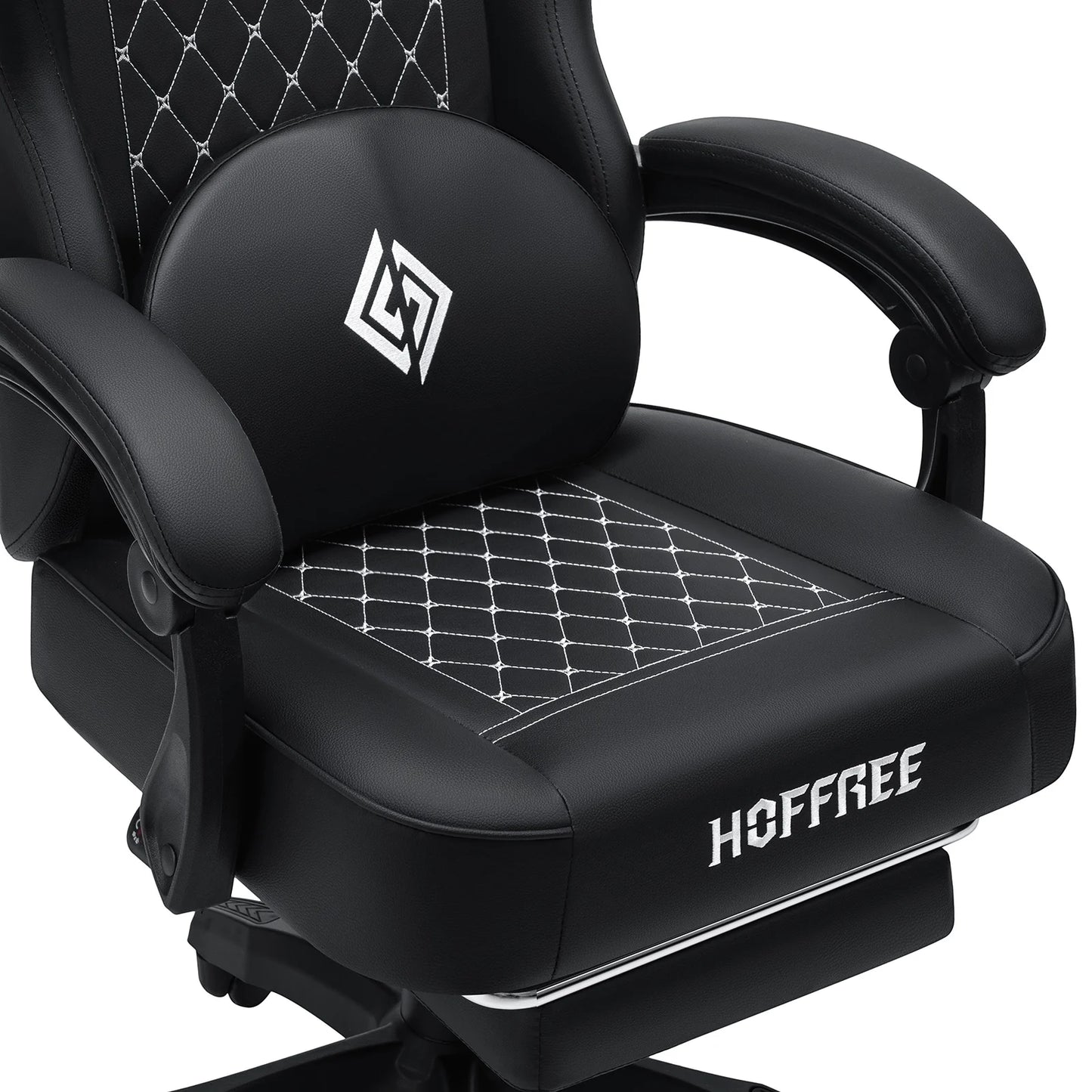 Ergonomic Gaming Chair with Footrest, Massage & Bluetooth Speakers