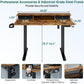 Vabches Electric Standing Desk – Height Adjustable with LED Light, Power Outlet & Metal Legs