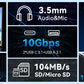 MOKiN USB-C Hub with 4K HDMI/DP, VGA, Ethernet & PD 100W