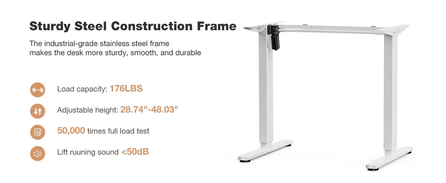 JHK Electric Height Adjustable Standing Desk - 40"x24"