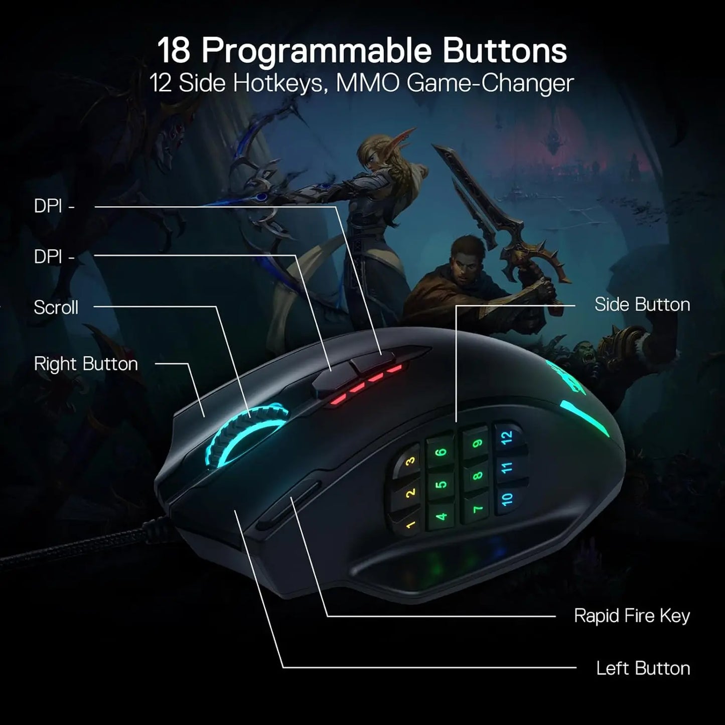 Redragon M908 Wired RGB Gaming Mouse