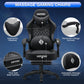 Ergonomic Gaming Chair with Footrest, Massage & Bluetooth Speakers