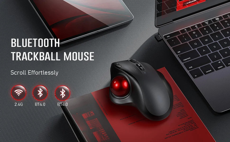 Ergonomic Wireless Trackball Mouse