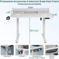 Vabches Electric Standing Desk – Height Adjustable with LED Light, Power Outlet & Metal Legs