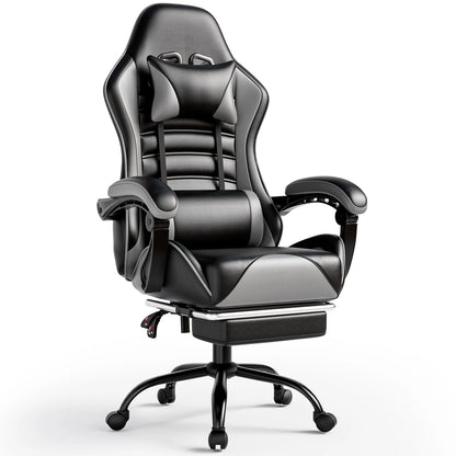 Ergonomic Gaming Chair with Footrest