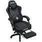 Ergonomic Gaming Chair with Footrest, Massage & Bluetooth Speakers