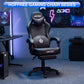 Massaging Ergonomic Gaming Chair with Footrest & Speaker