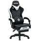 Massaging Ergonomic Gaming Chair with Footrest & Speaker