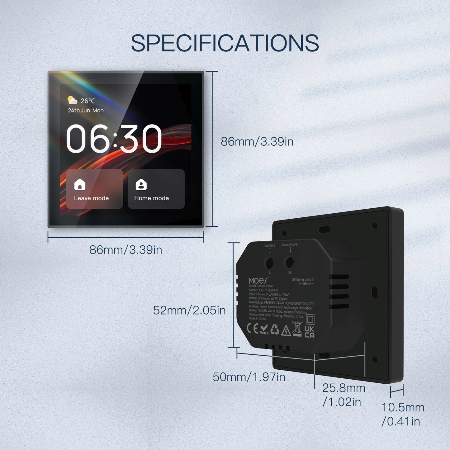 Tuya 4" Smart Touch Control Panel