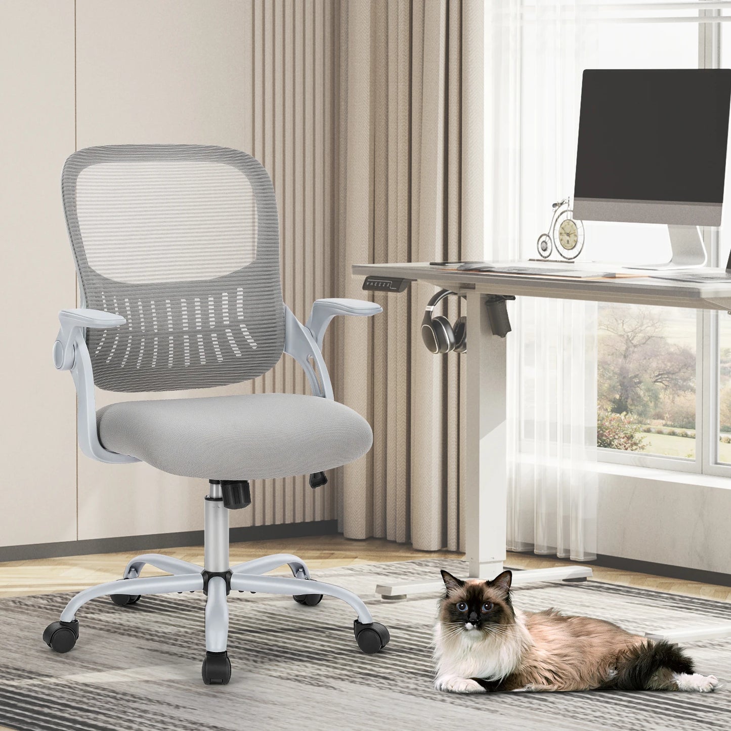 JHK Ergonomic Mesh Office Chair with Adjustable Height & Swivel Wheels