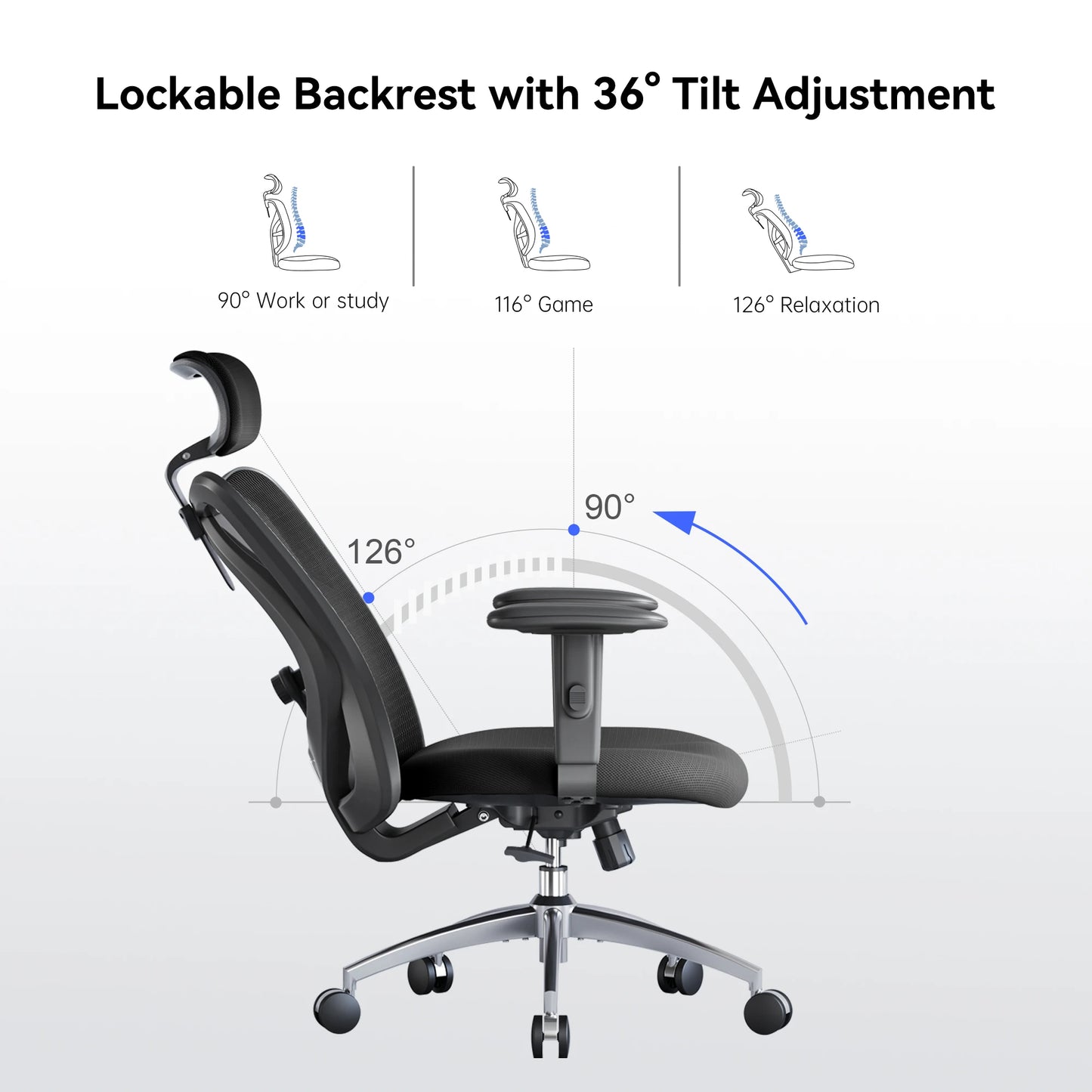 SIHOO M18 Ergonomic Office Chair for Big & Tall