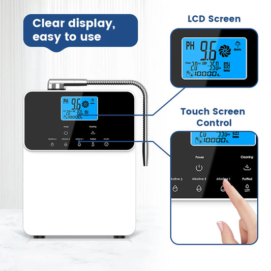 CAWOLO 11-Plate Alkaline Water Ionizer Machine (pH 4.5–10.5)