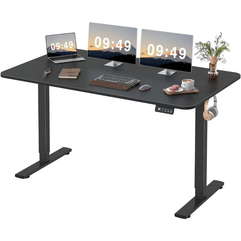 Electric Height Adjustable Standing Desk – 55" x 24", with Memory Presets