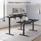 Electric Standing Desk with 2 Adjustable Monitor Shelves & Memory Controller