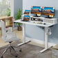 Vabches Electric Standing Desk – Height Adjustable with LED Light, Power Outlet & Metal Legs