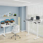 Vabches Electric Standing Desk – Height Adjustable with LED Light, Power Outlet & Metal Legs