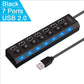 7-Port USB 2.0 Extension Hub with Individual Switches
