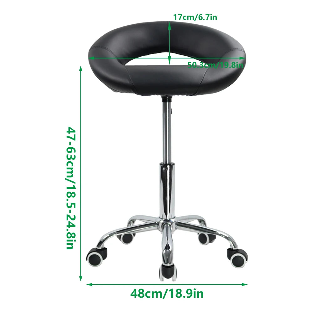 KKTONER Adjustable Rolling Swivel Stool with Wheels