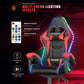 RGB LED Gaming Chair – Ergonomic Recliner with PU Leather & Headrest