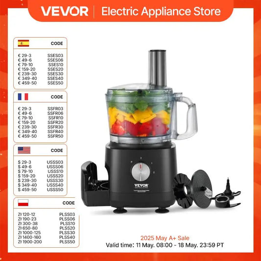 VEVOR 9-Cup Food Processor