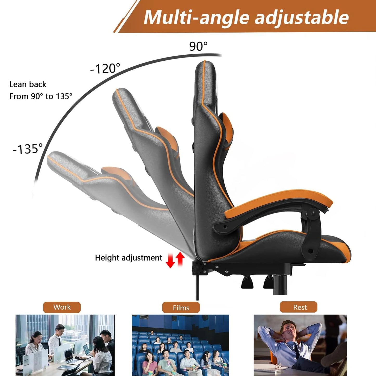 Ergonomic PU Leather Gaming Office Chair