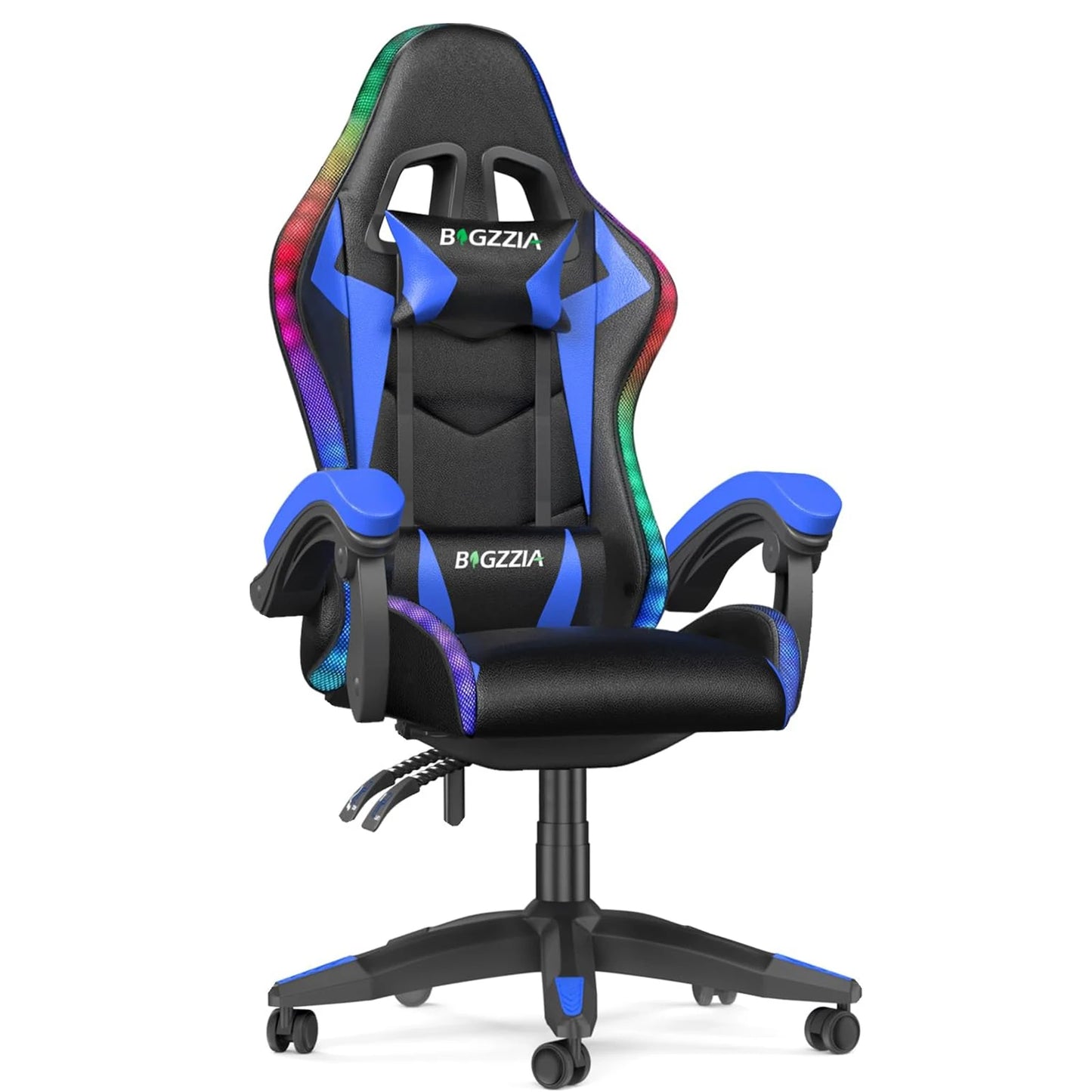 RGB LED Gaming Chair – Ergonomic Recliner with PU Leather & Headrest