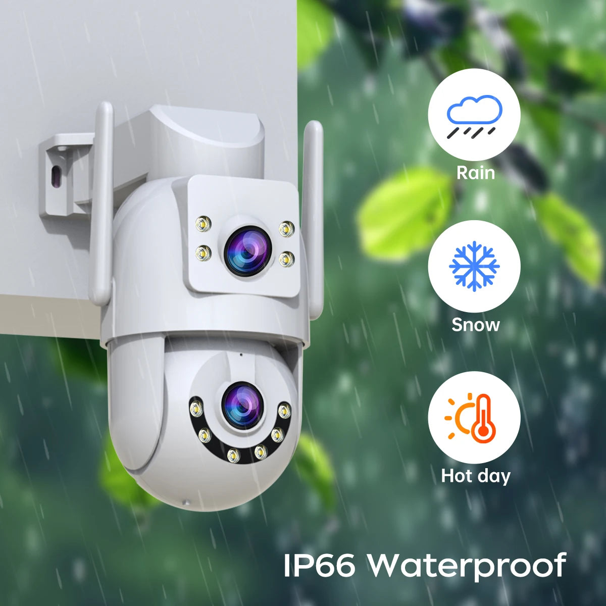 Jooan 4K 8MP Dual-Lens Outdoor PTZ WiFi Security Camera