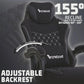Fabric Gaming Chair with Footrest