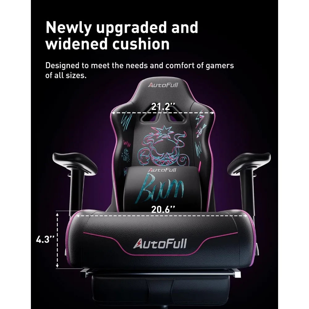 C3 Ergonomic PU Leather Gaming Chair with Lumbar Pillow