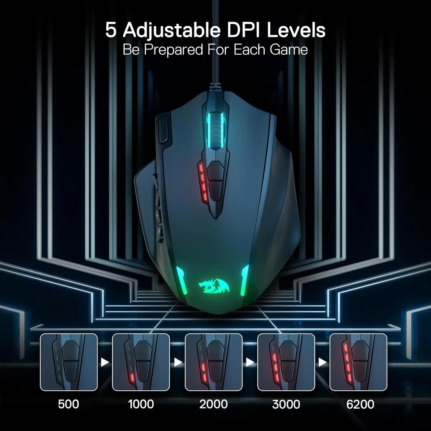 Redragon M908 Wired RGB Gaming Mouse