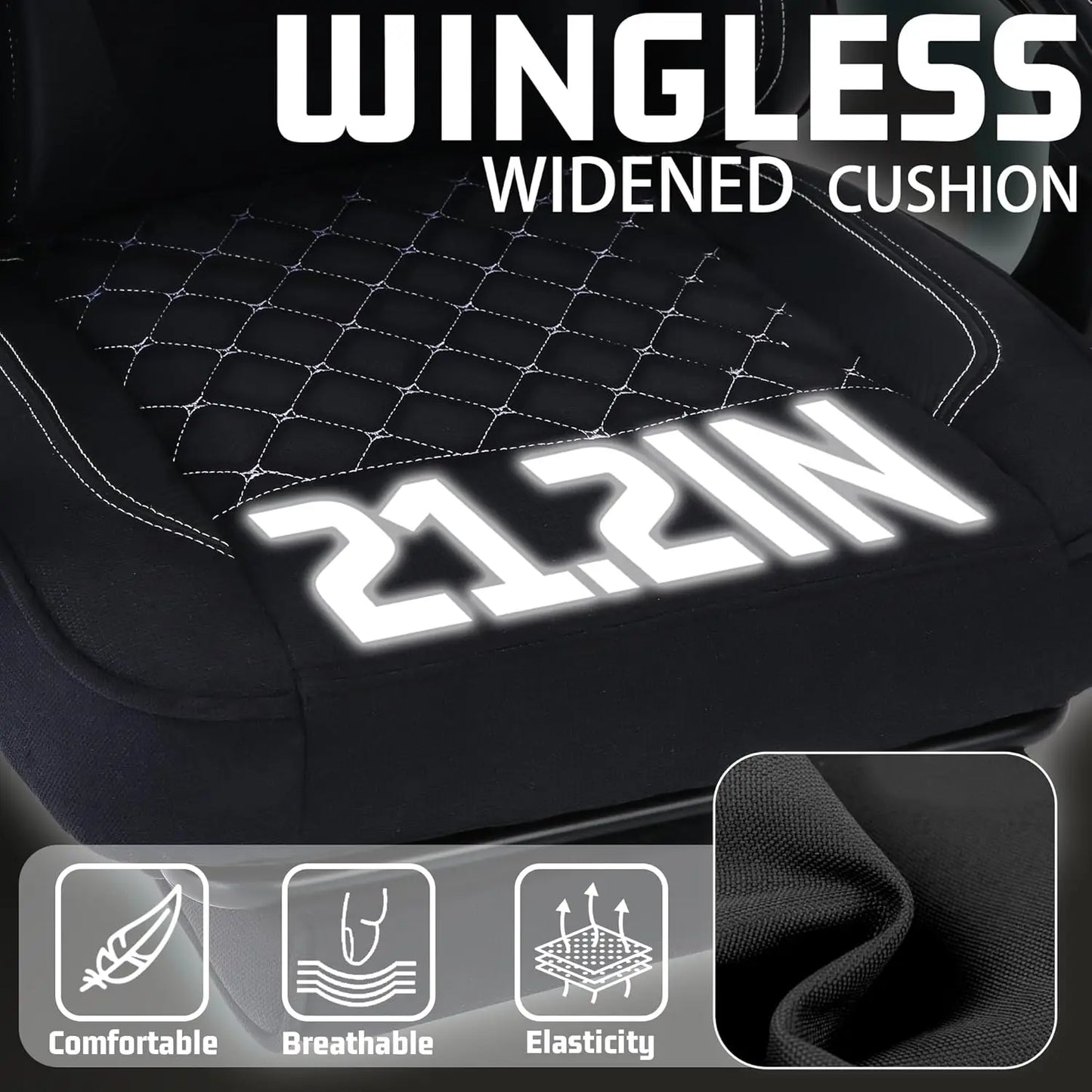 Fabric Gaming Chair with Footrest