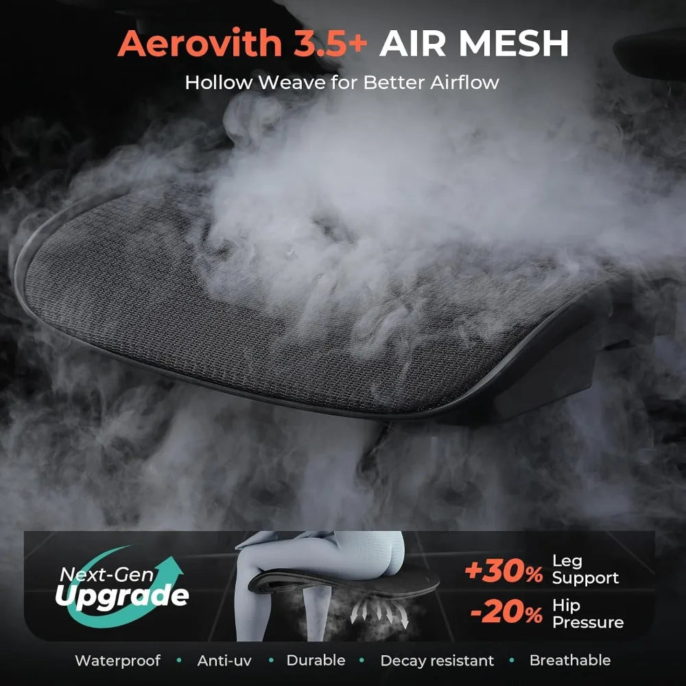 Ergonomic Mesh Office Chair with 4D Flip-Up Arms, Adjustable Lumbar & 3D Headrest