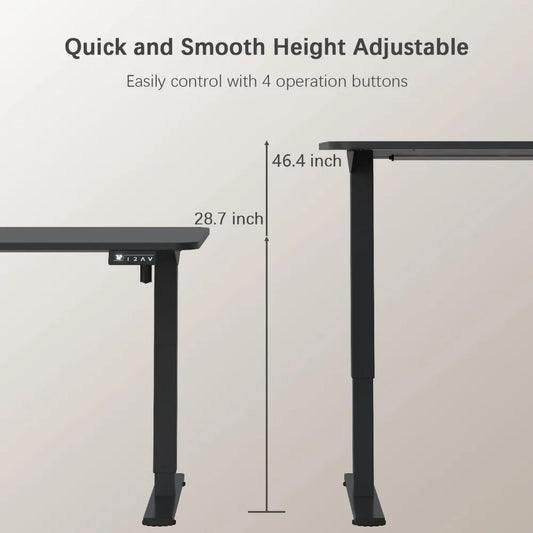 Adjustable Electric Standing Desk with Memory Preset - 55"x24"