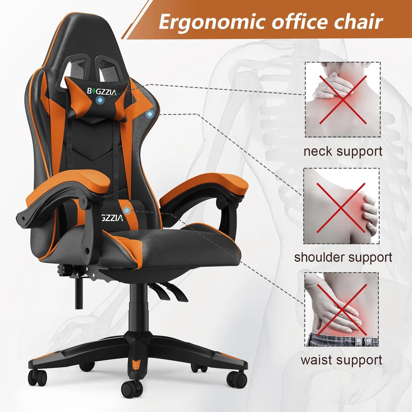 Ergonomic PU Leather Gaming Office Chair