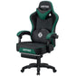 Ergonomic Gaming Chair with Footrest, Massage & Bluetooth Speakers