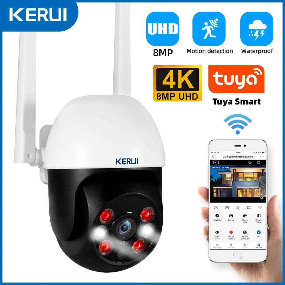 KERUI 10MP 5K Dual-Lens PTZ WiFi Security Camera