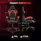 RGB LED Gaming Chair – Ergonomic Recliner with PU Leather & Headrest